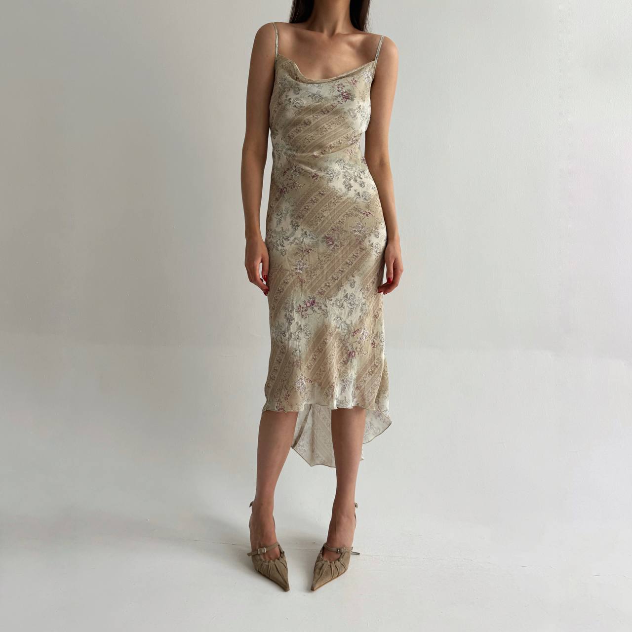 Vintage viscose asymmetrical dress