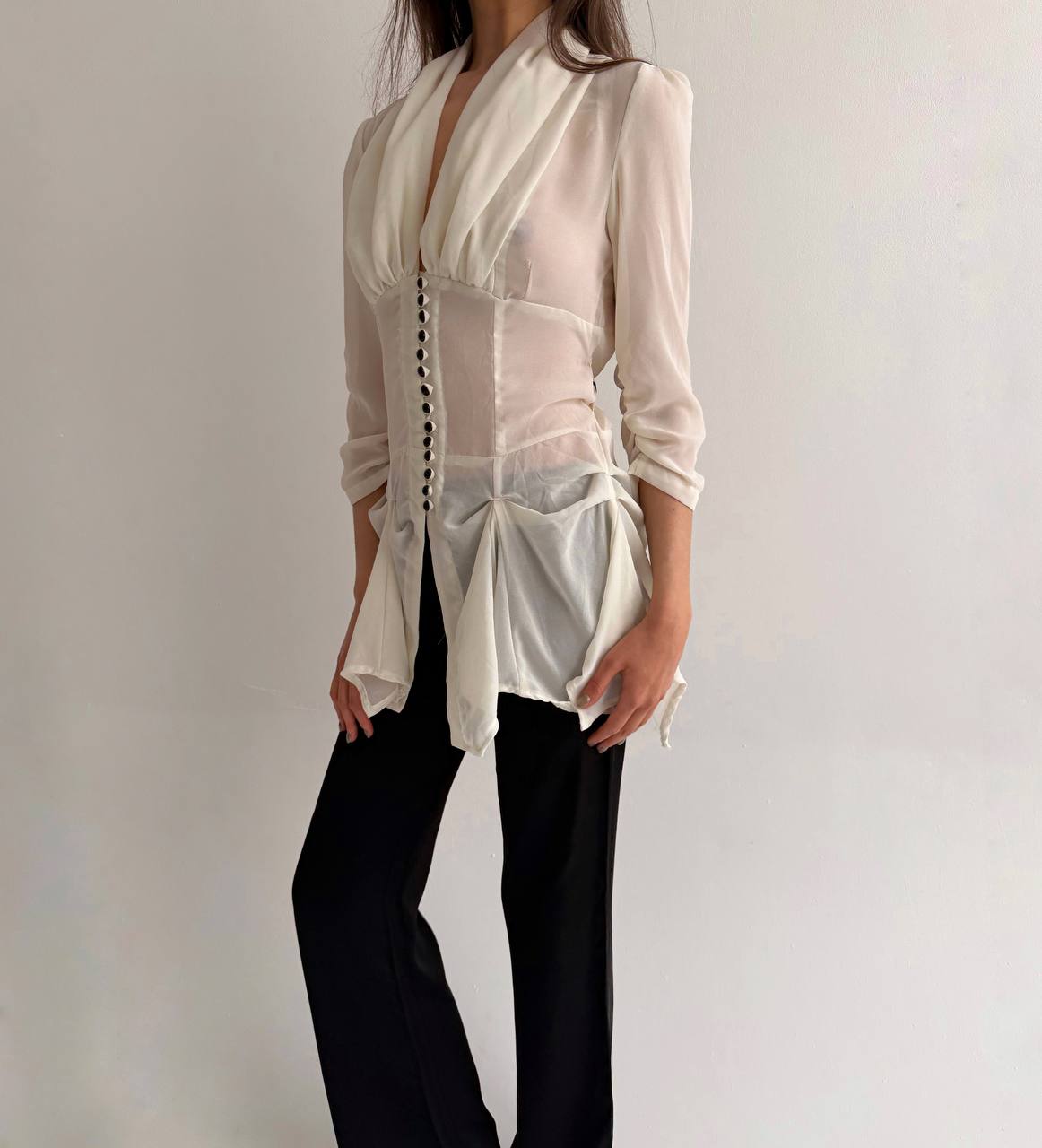 Vintage romantic avant garde blouse