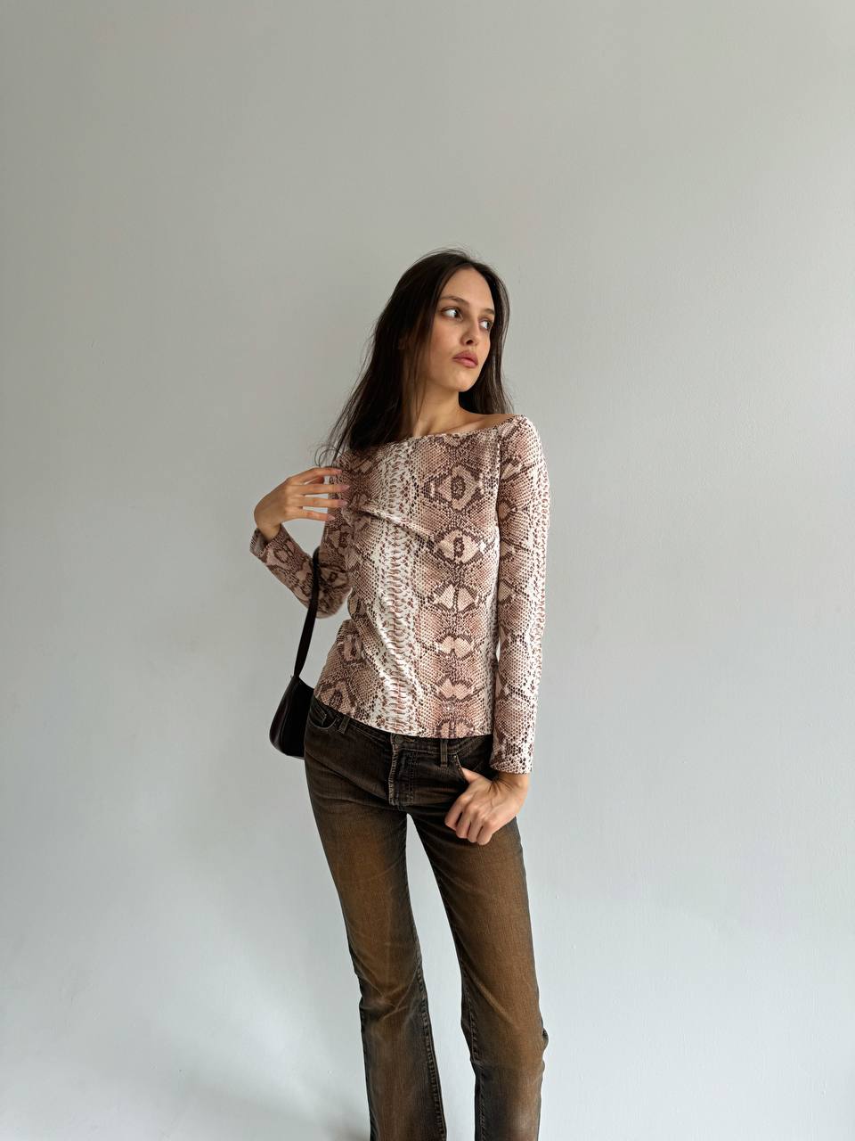 Vintage Blumarine snake print top