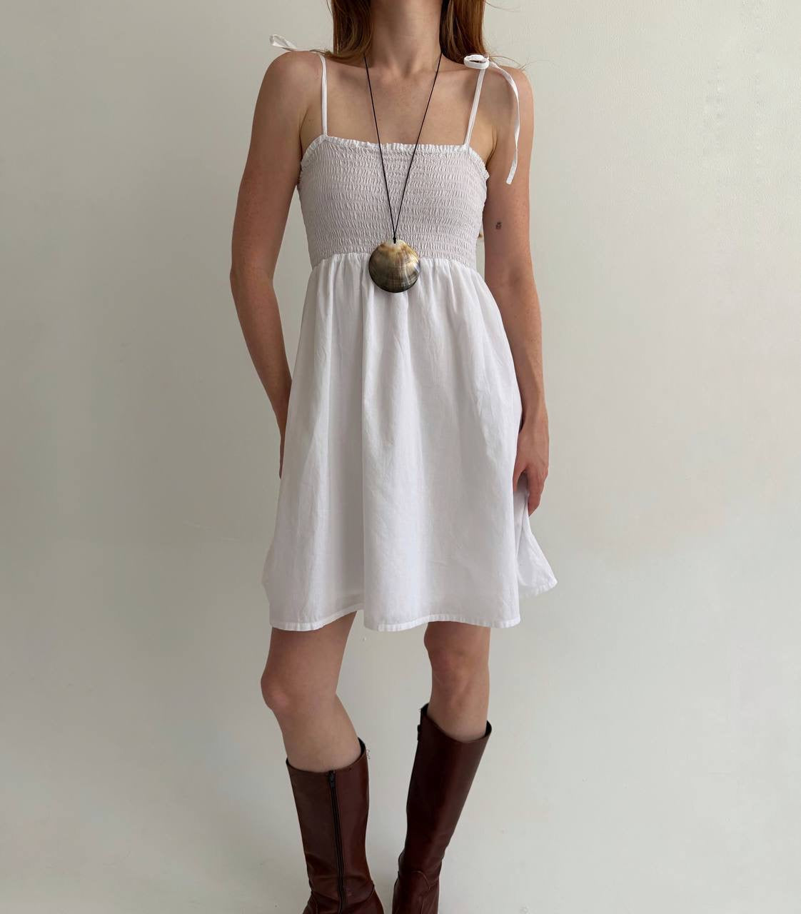 Y2K white sundress