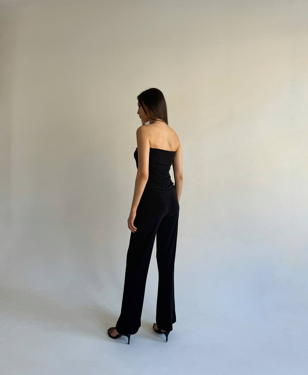 Vintage black Y2K jumpsuit with a buckle