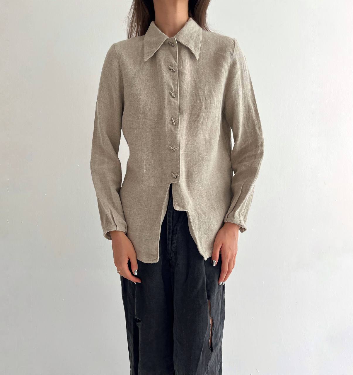 Vintage Biche de Bere avant garde lining shirt