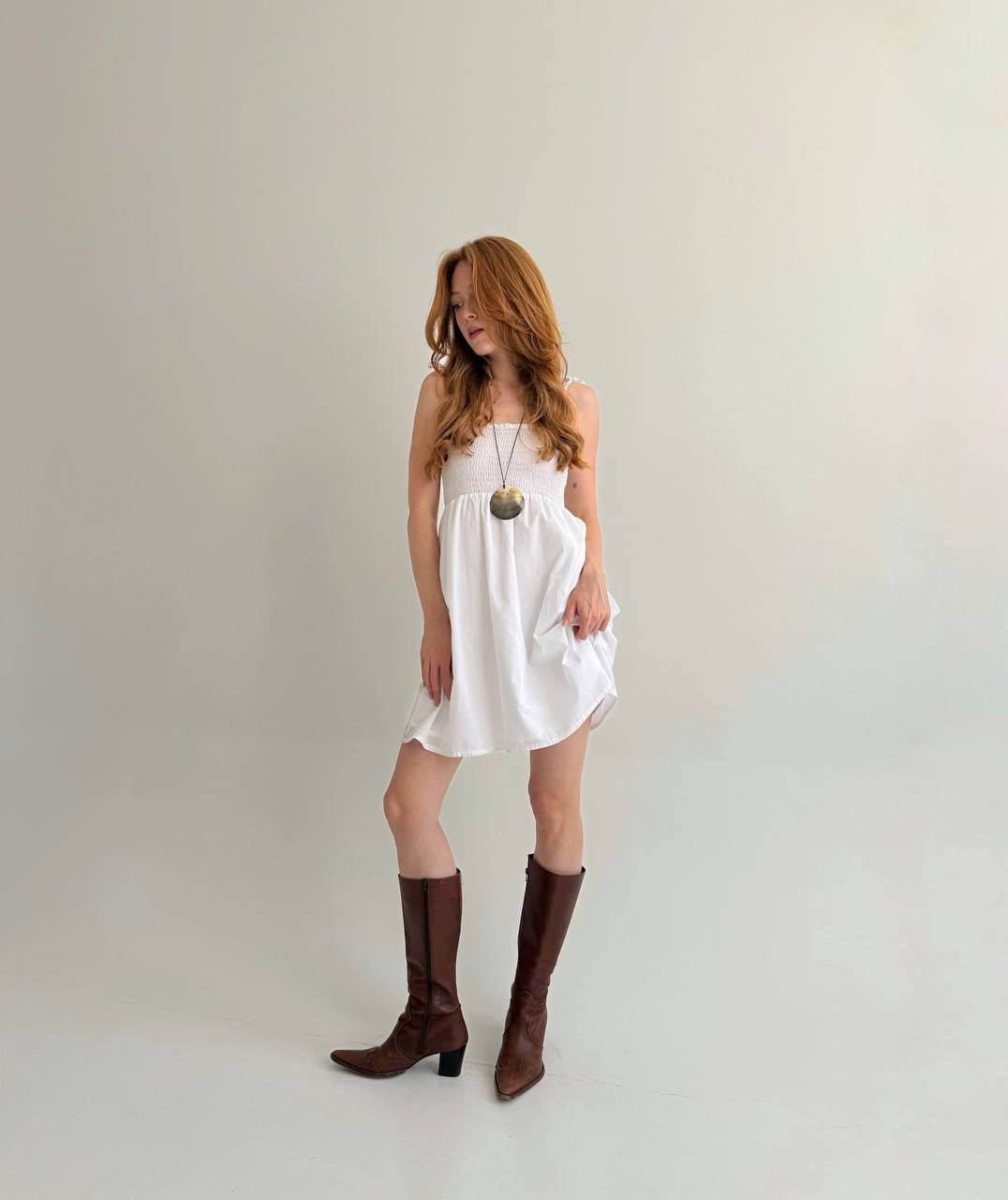 Y2K white sundress