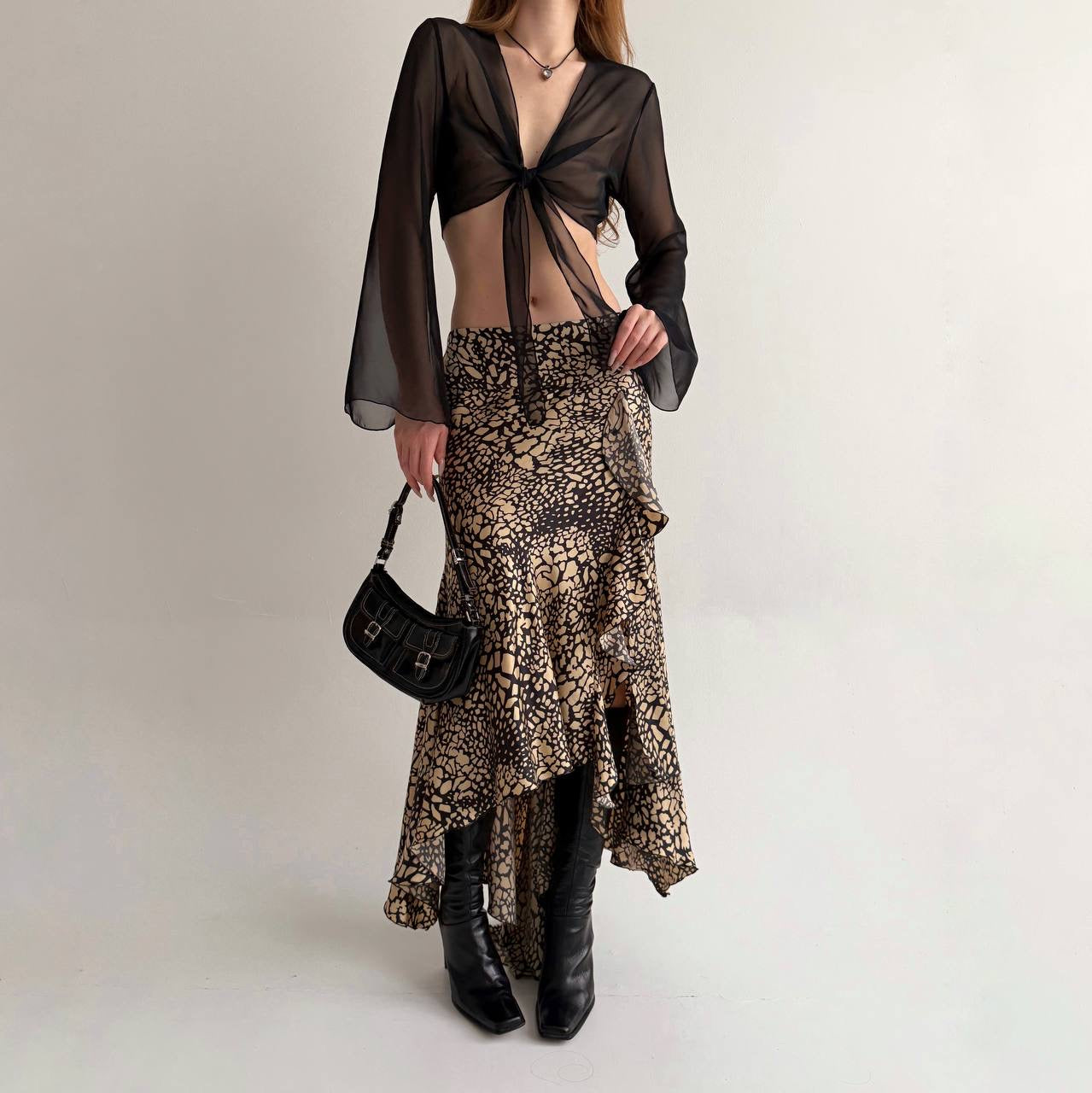 Marciano by Guess 100% pure silk asymmetrical skirt