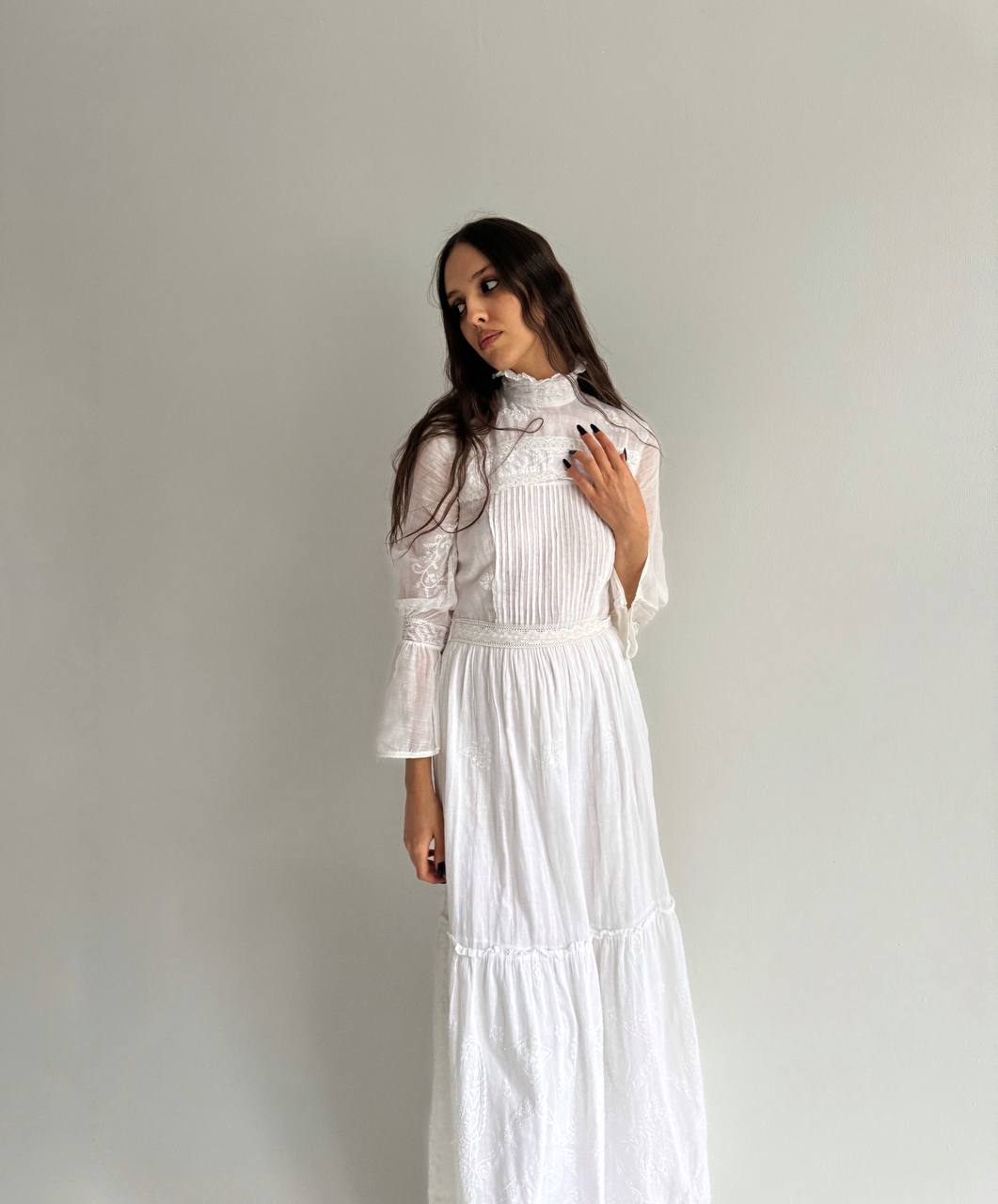 Vintage cotton Edwardian style dress