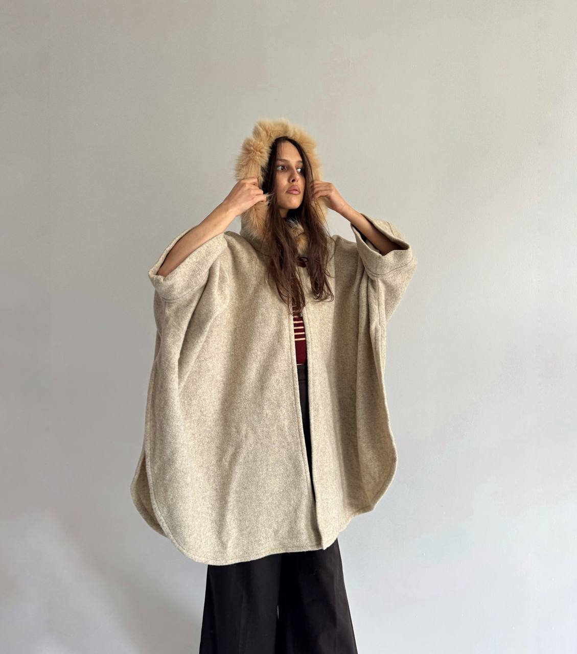 Vintage woollen poncho