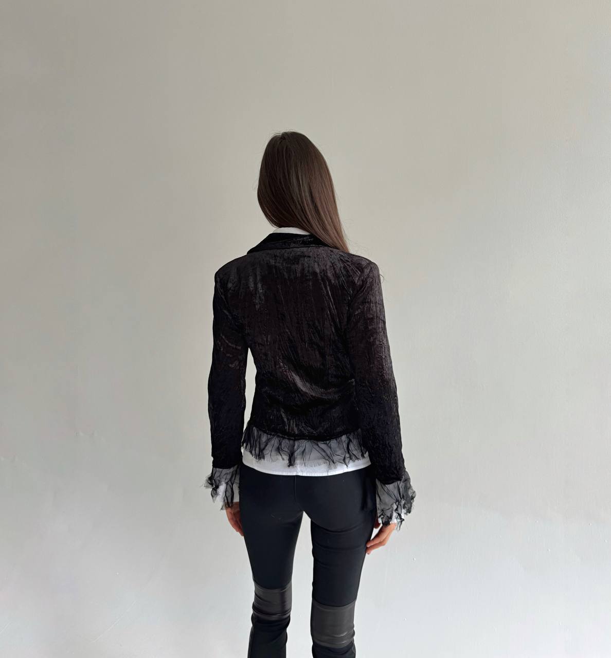 Vintage Italian velour black blazer