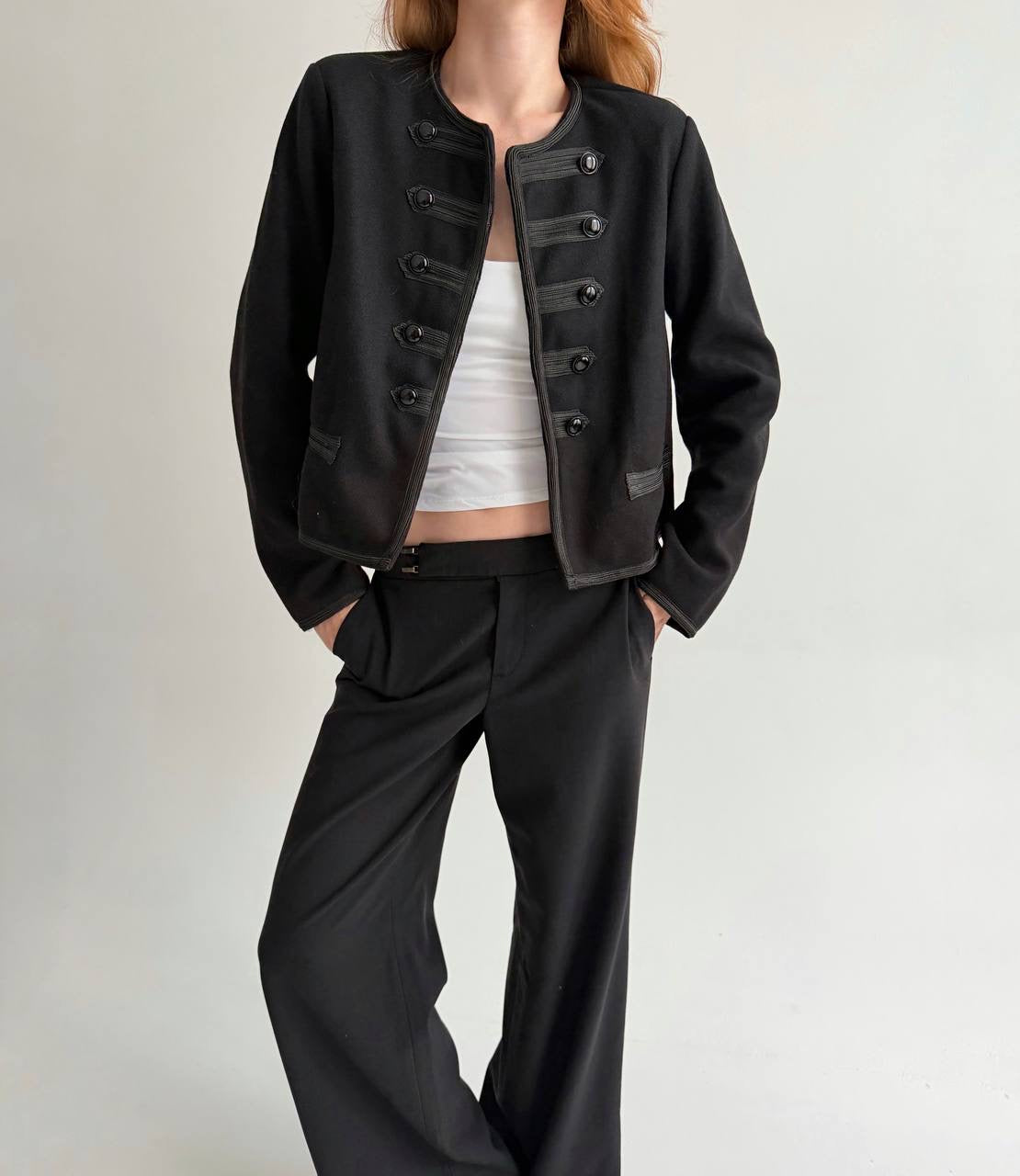 Black napoleon type jacket