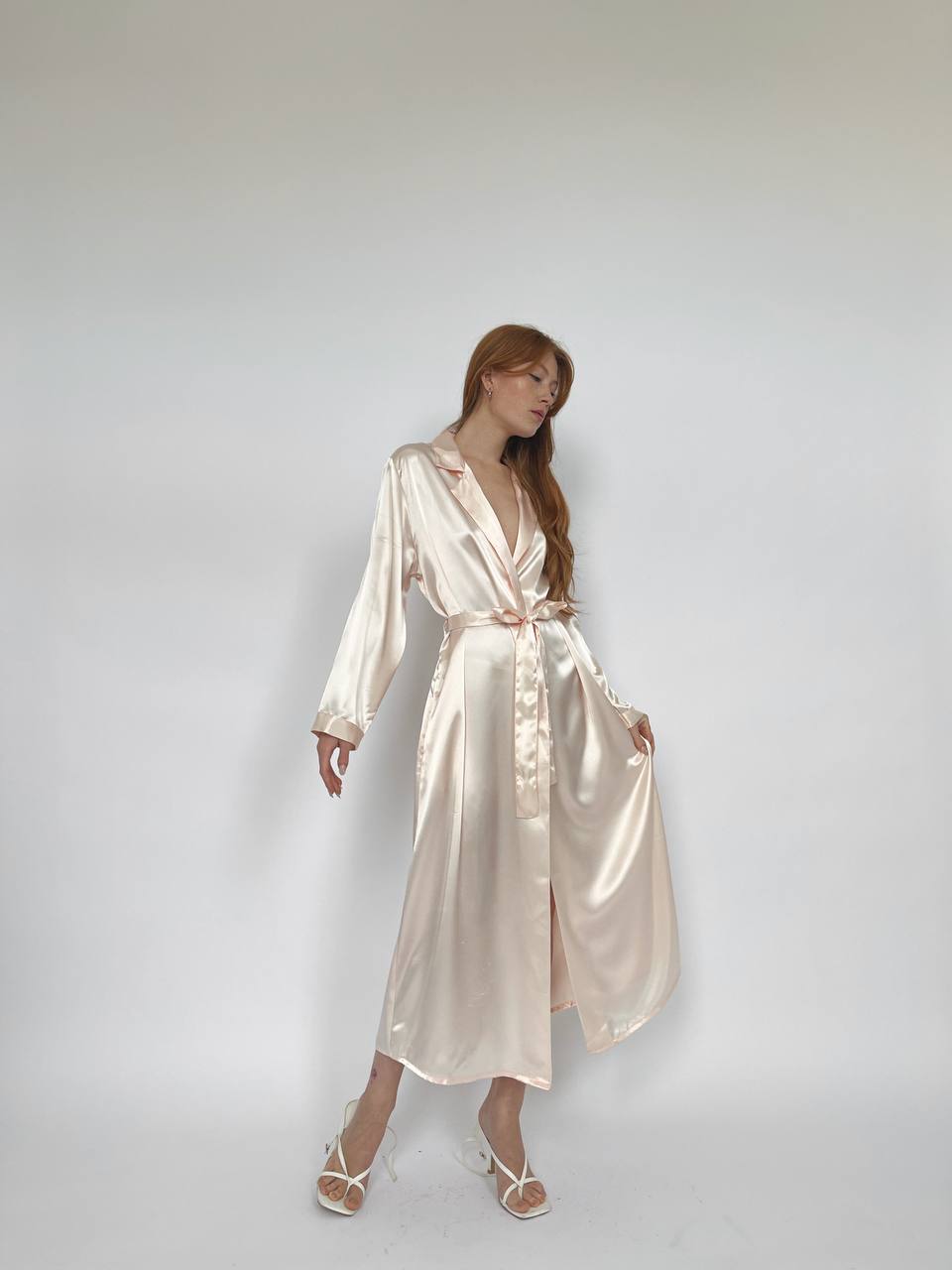 Vintage satin long night gown