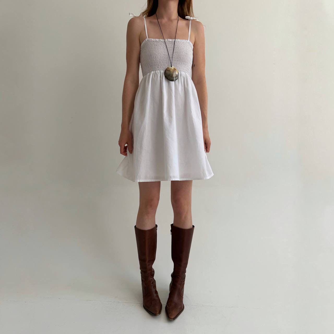 Y2K white sundress