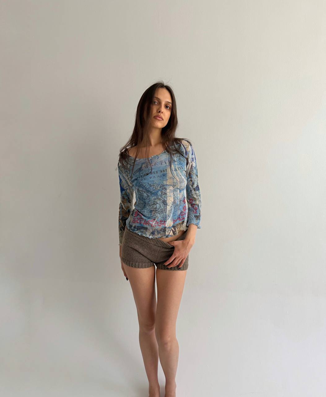 Vintage mesh French blouse