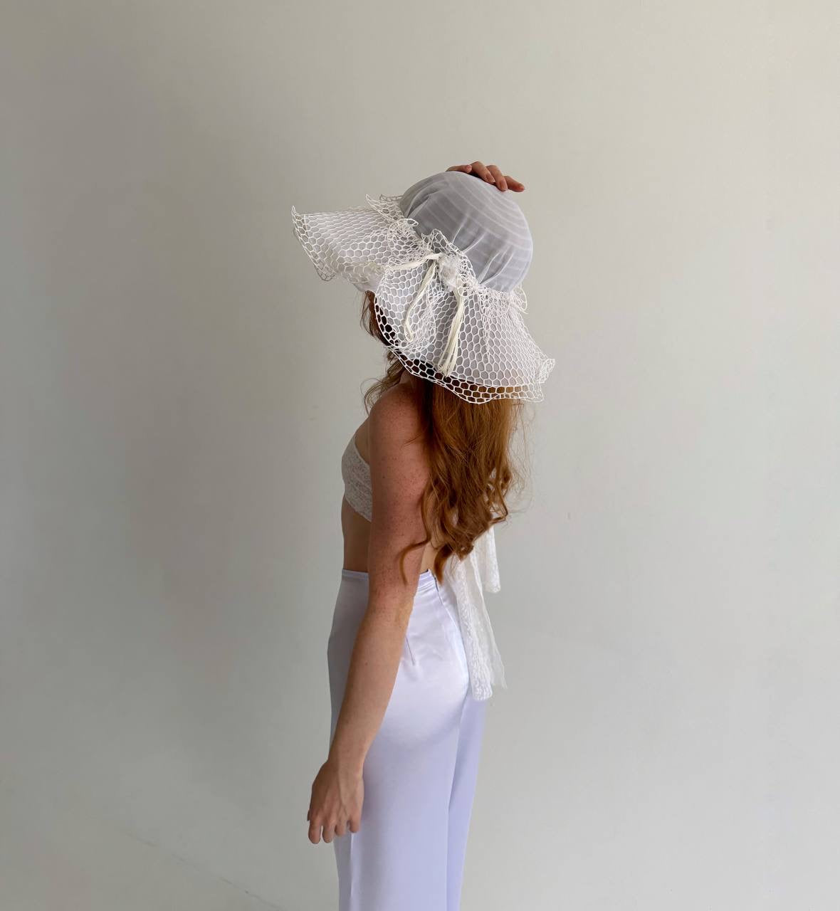 Vintage white summer hat