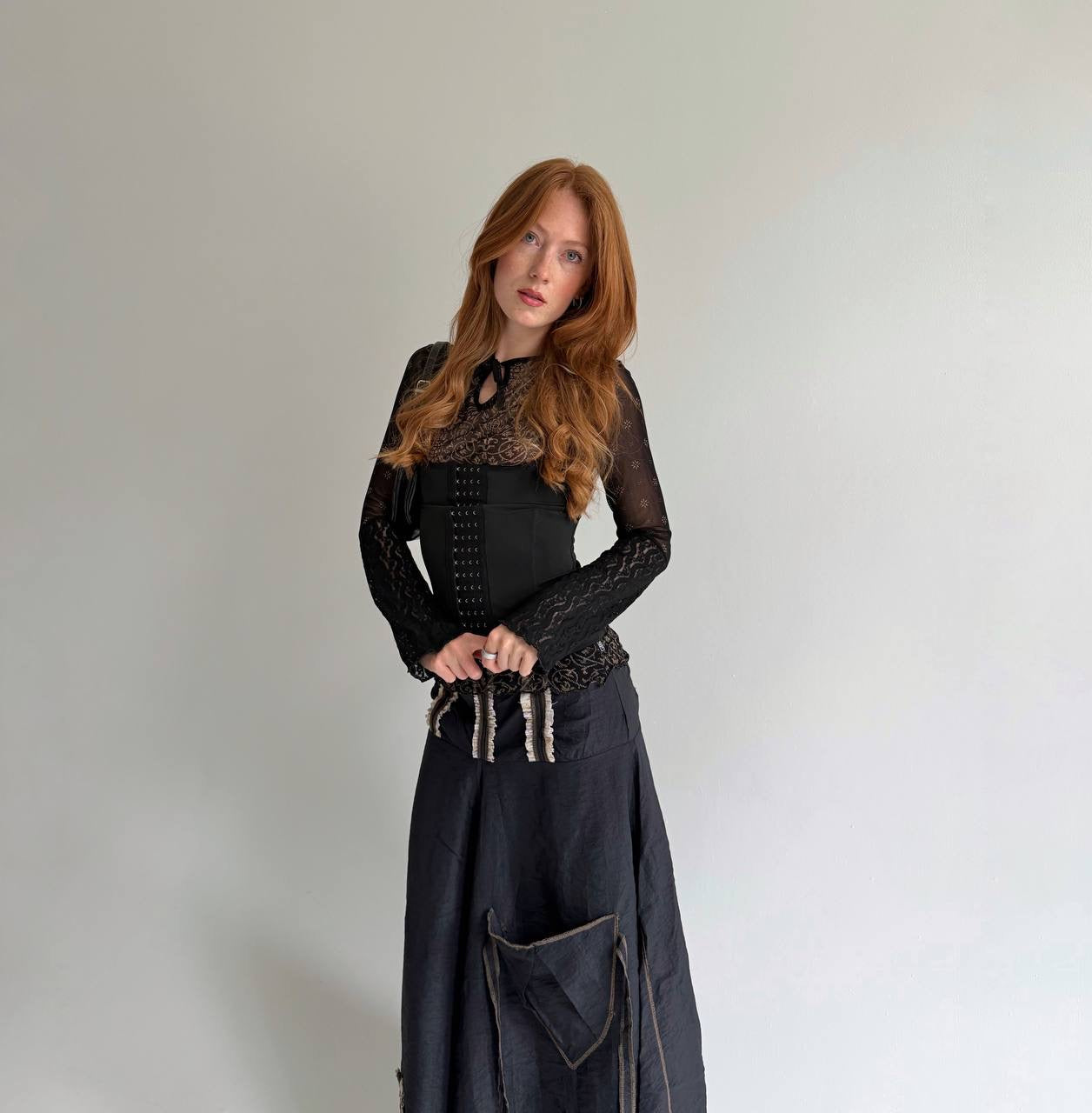 Vintage avant garde asymmetrical skirt
