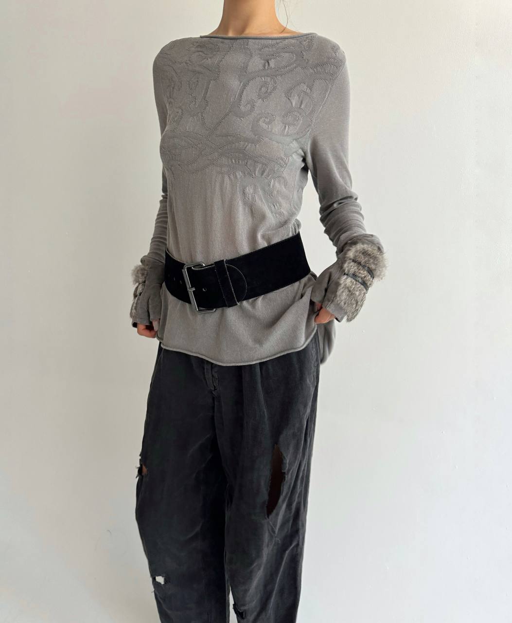 Vintage Plein Sud genuine leather belt