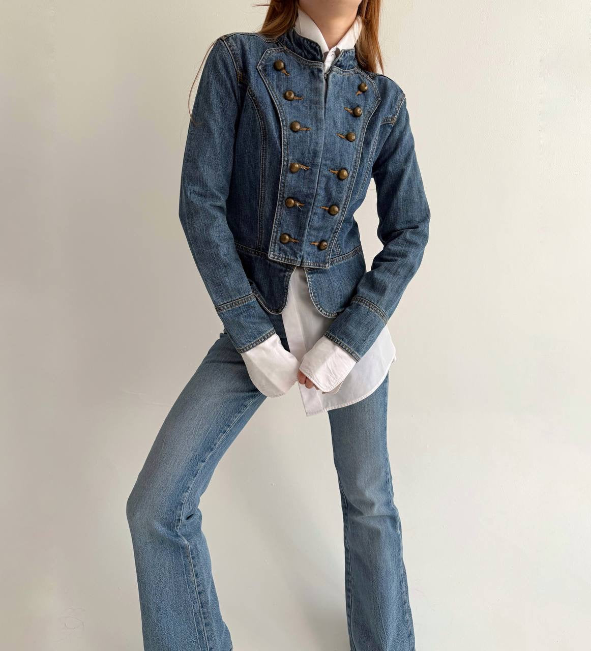 Y2K denim napoleon type jacket
