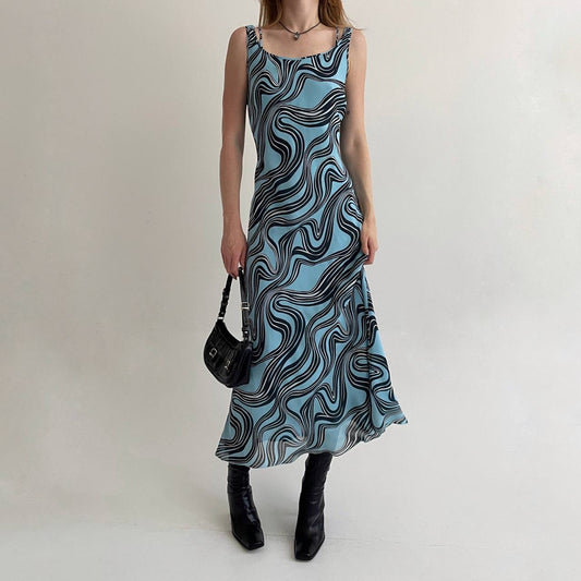 Vintage viscose printed dress