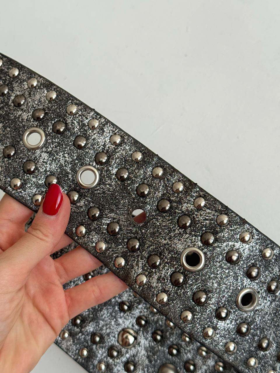 Vintage metallic studded belt