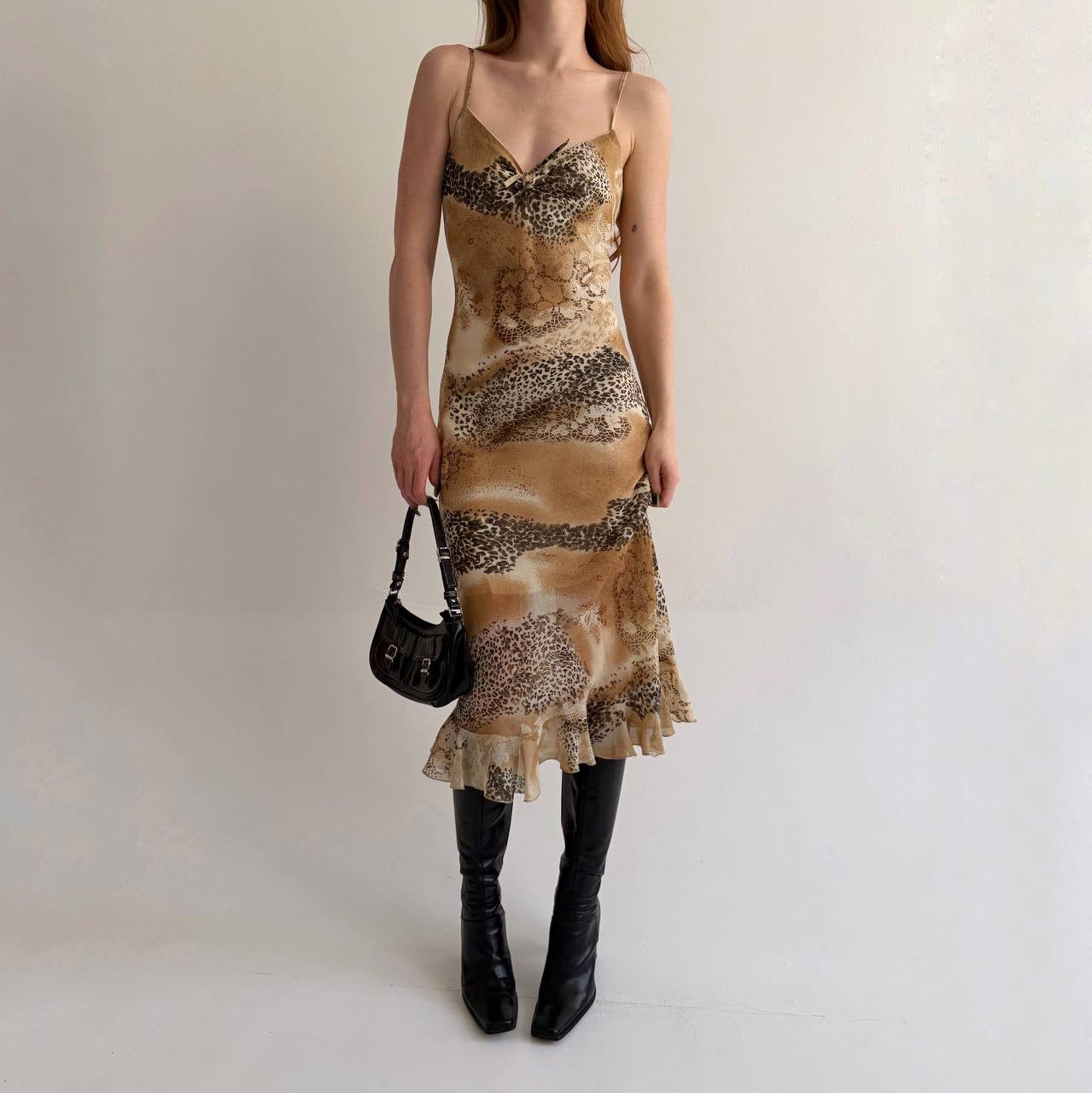 Vintage leopard printed dress