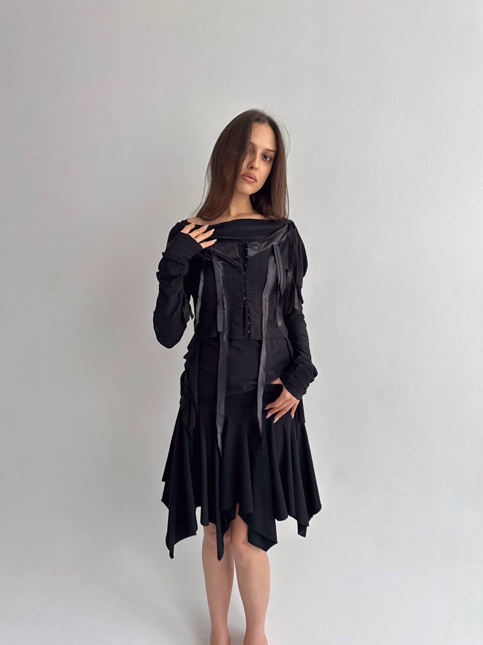 Vintage avant garde deconstructed blouse