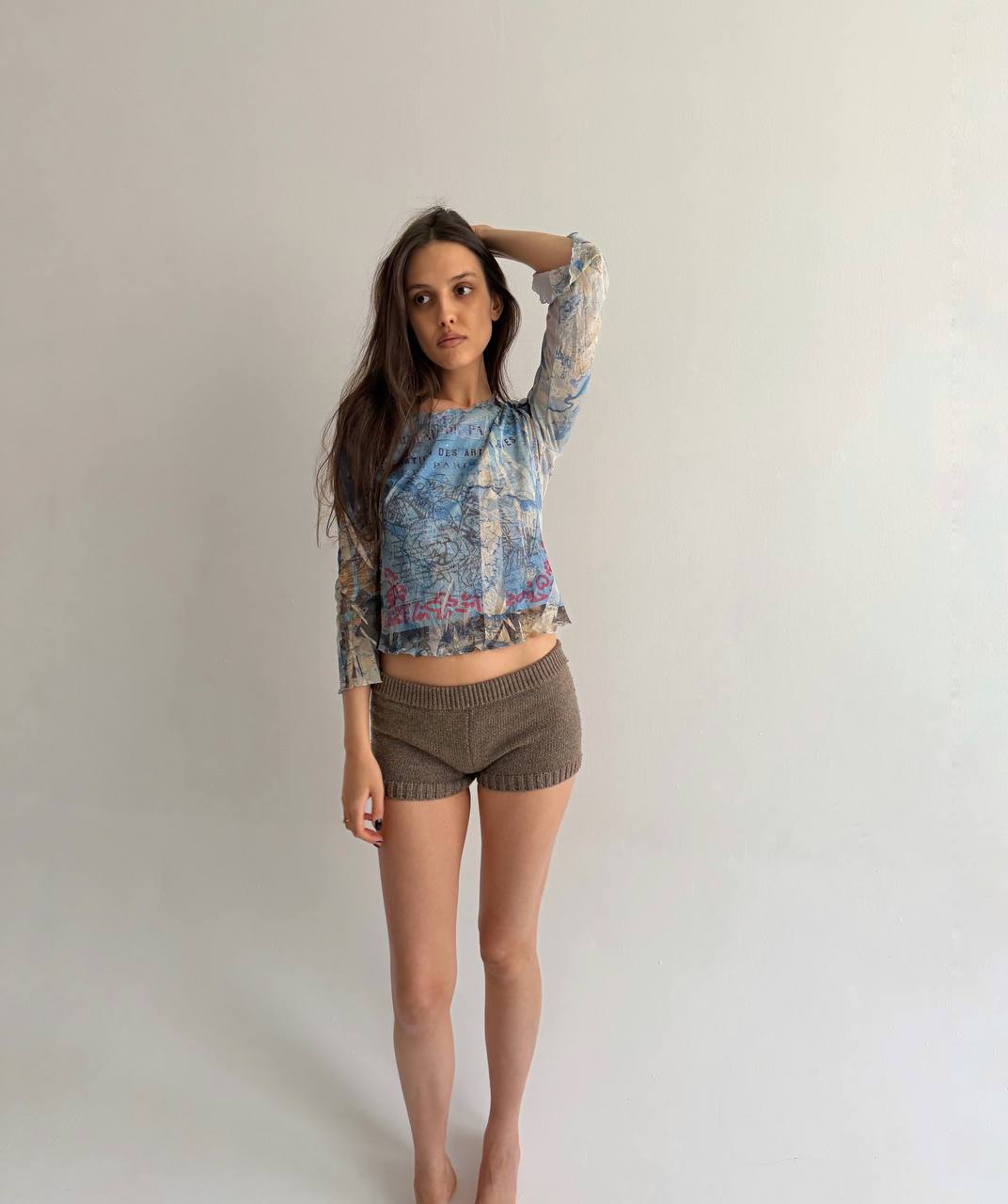 Vintage mesh French blouse