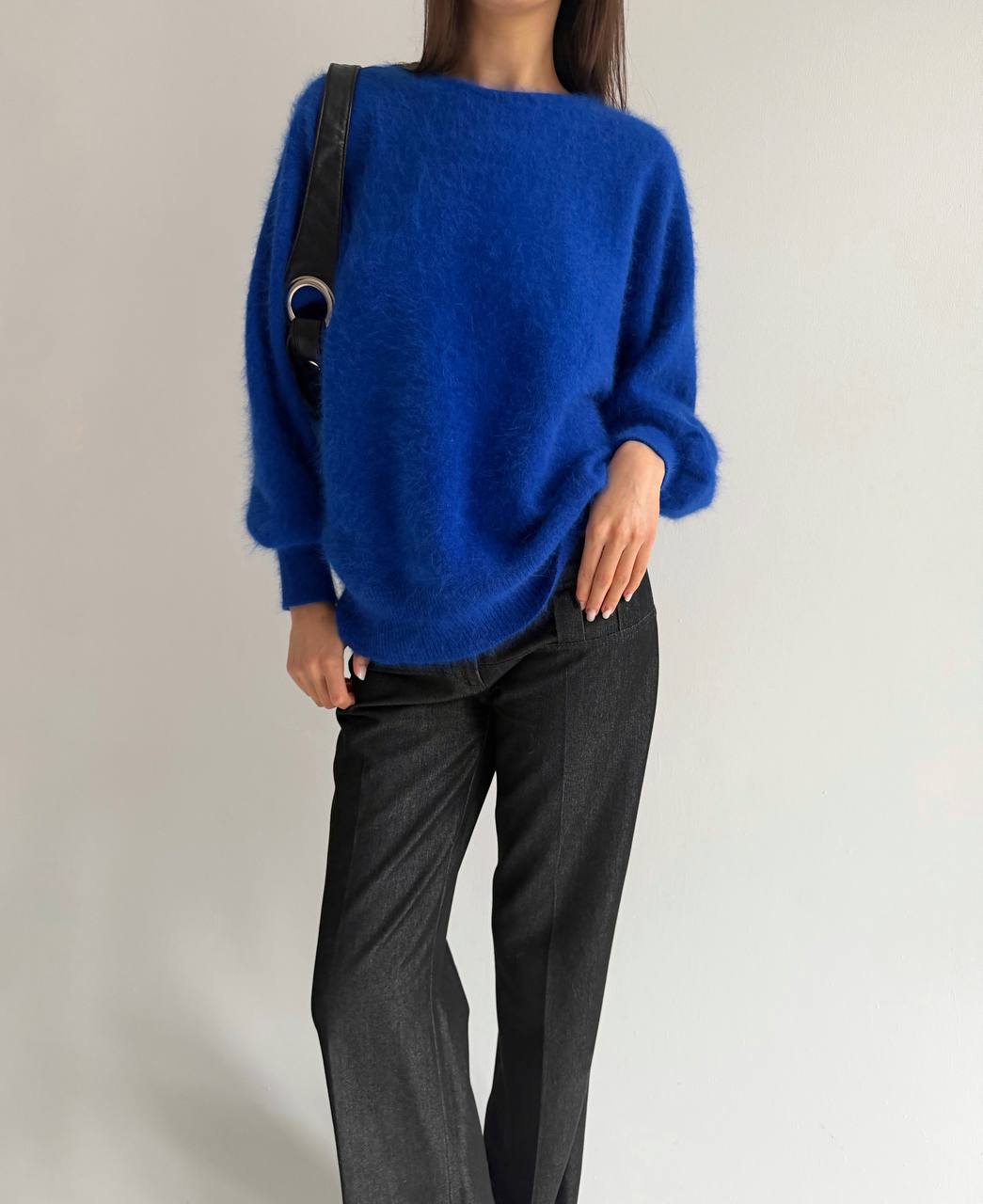 Vintage ultramarine angora blend sweater