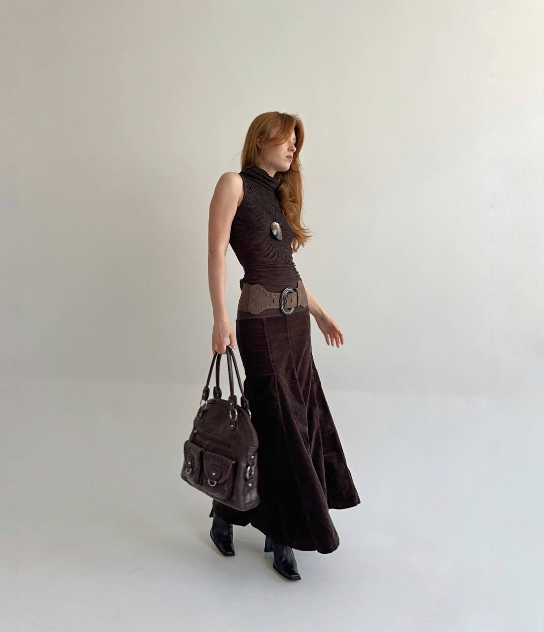 Vintage cotton mermaid cut skirt