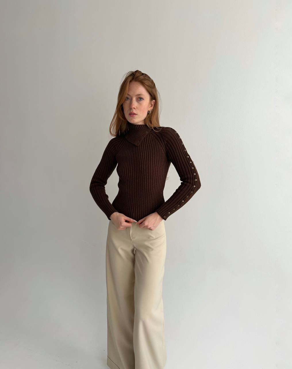 Vintage brown ribbed sweater