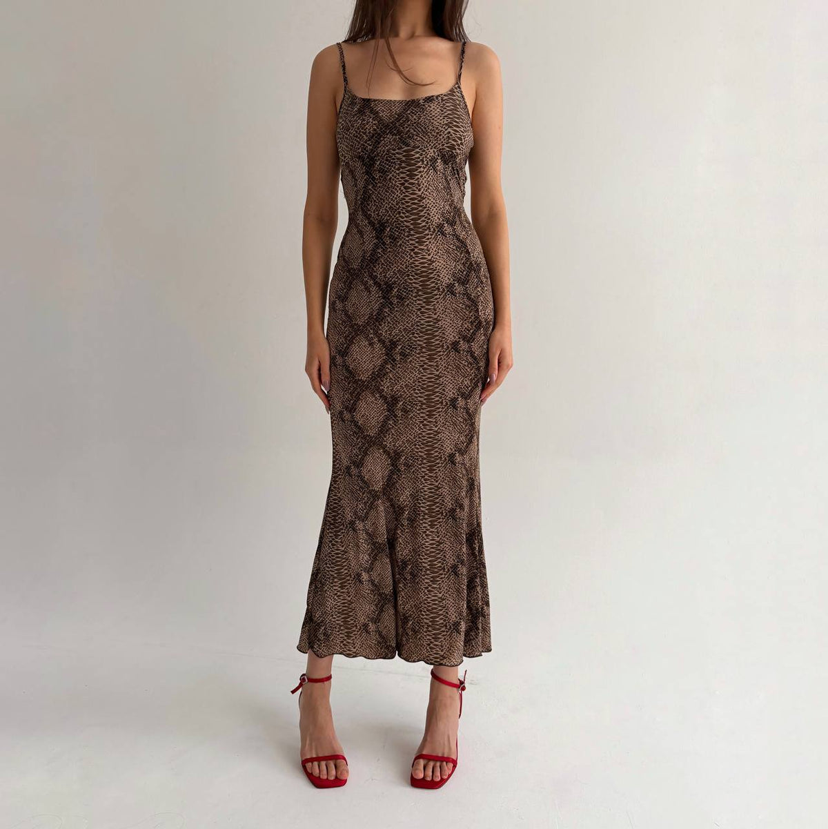 Vintage snake print dress