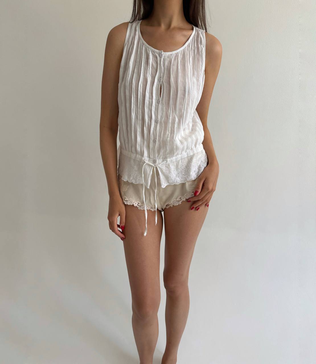 Vintage cotton chemise top