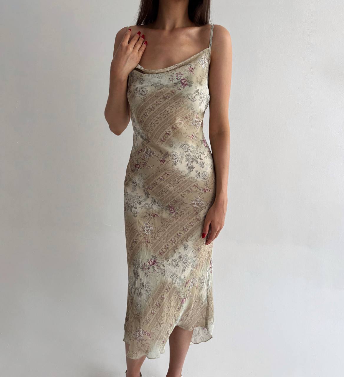 Vintage viscose asymmetrical dress