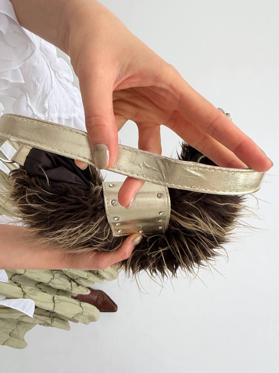 Vintage faux fur bag