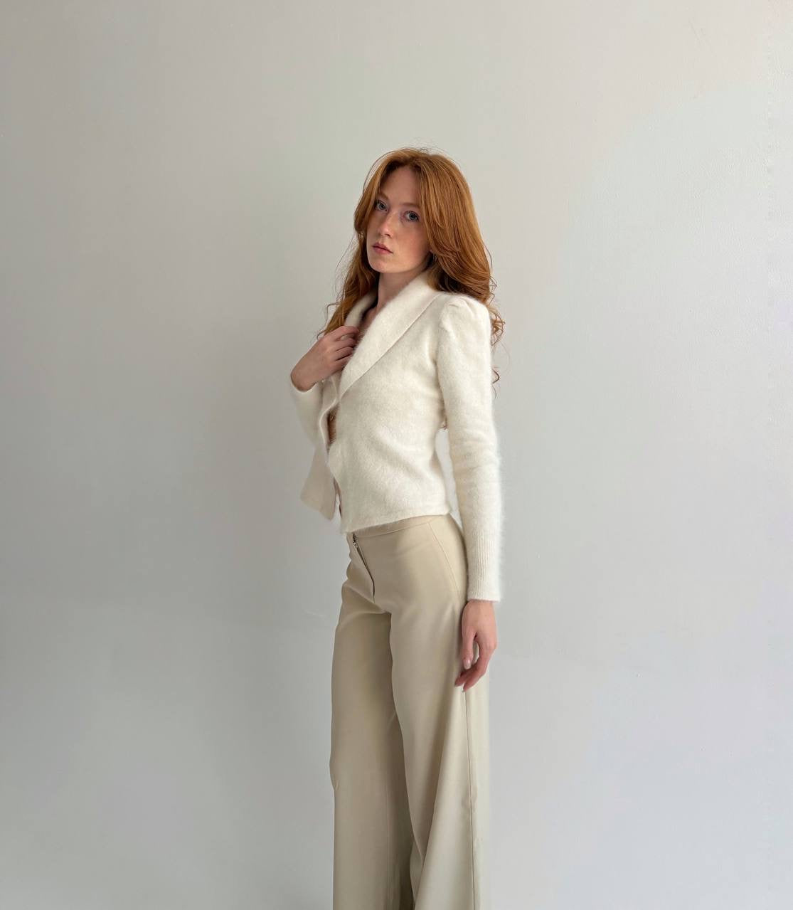 Vintage 70% angora fluffy cardigan