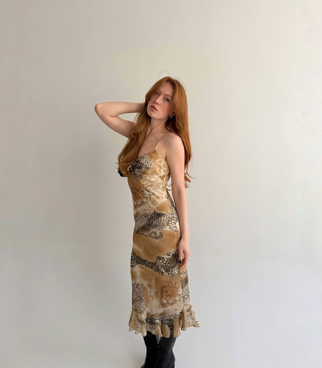 Vintage leopard printed dress