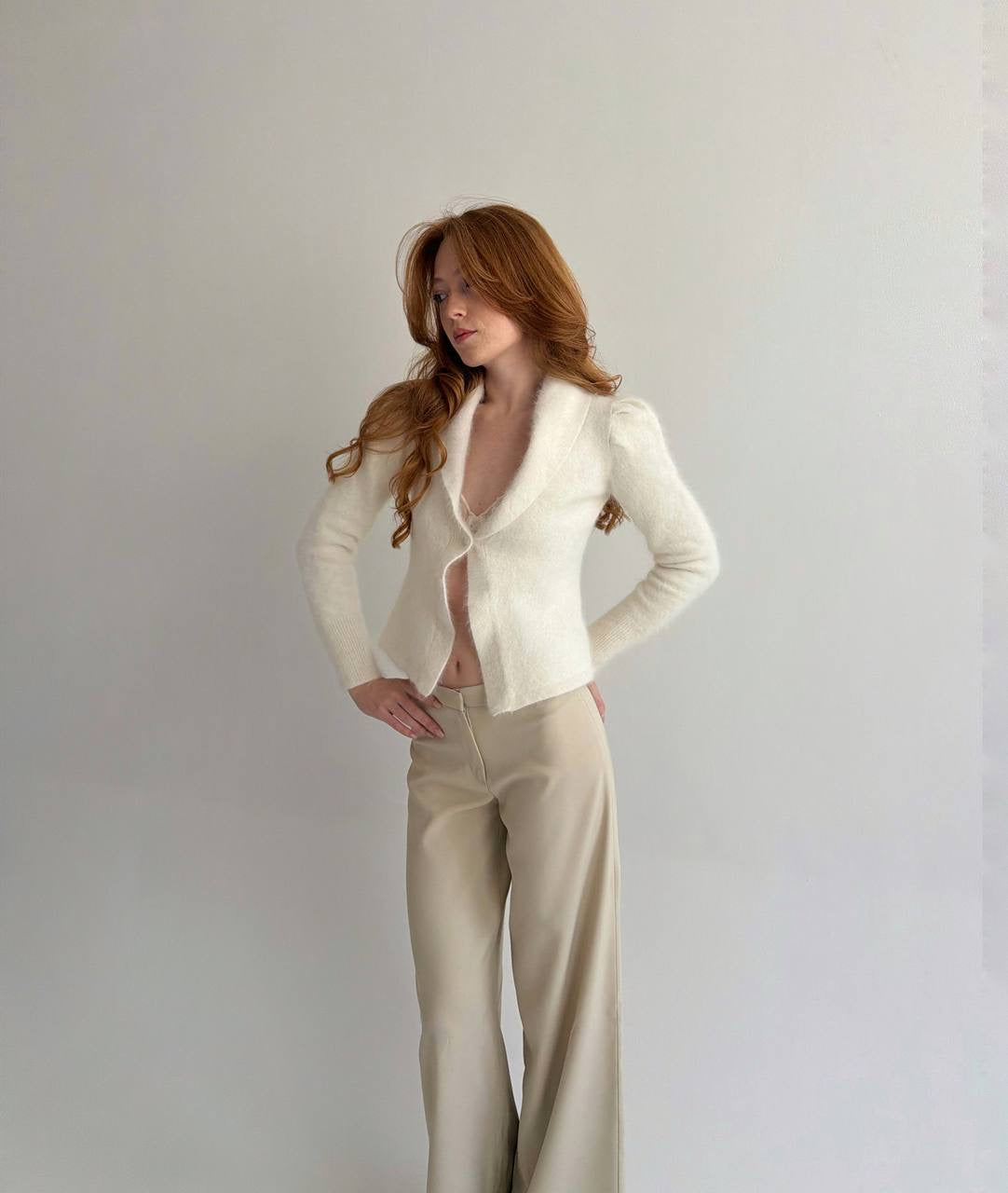Vintage 70% angora fluffy cardigan