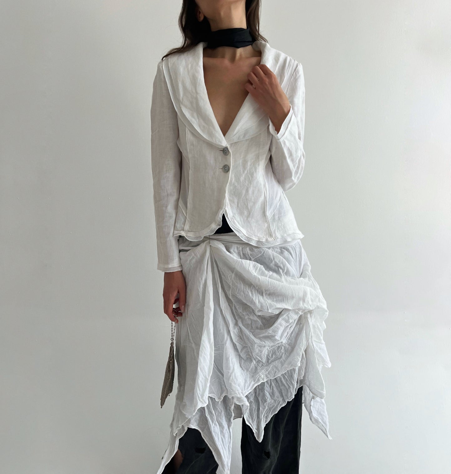 Vintage line white blazer