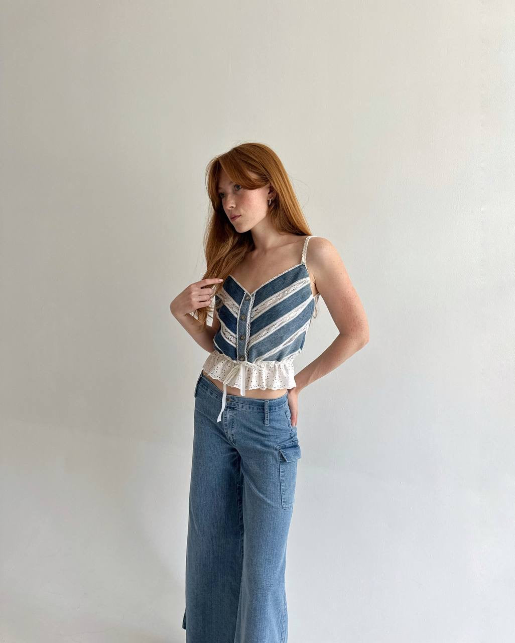 Vintage denim cami top