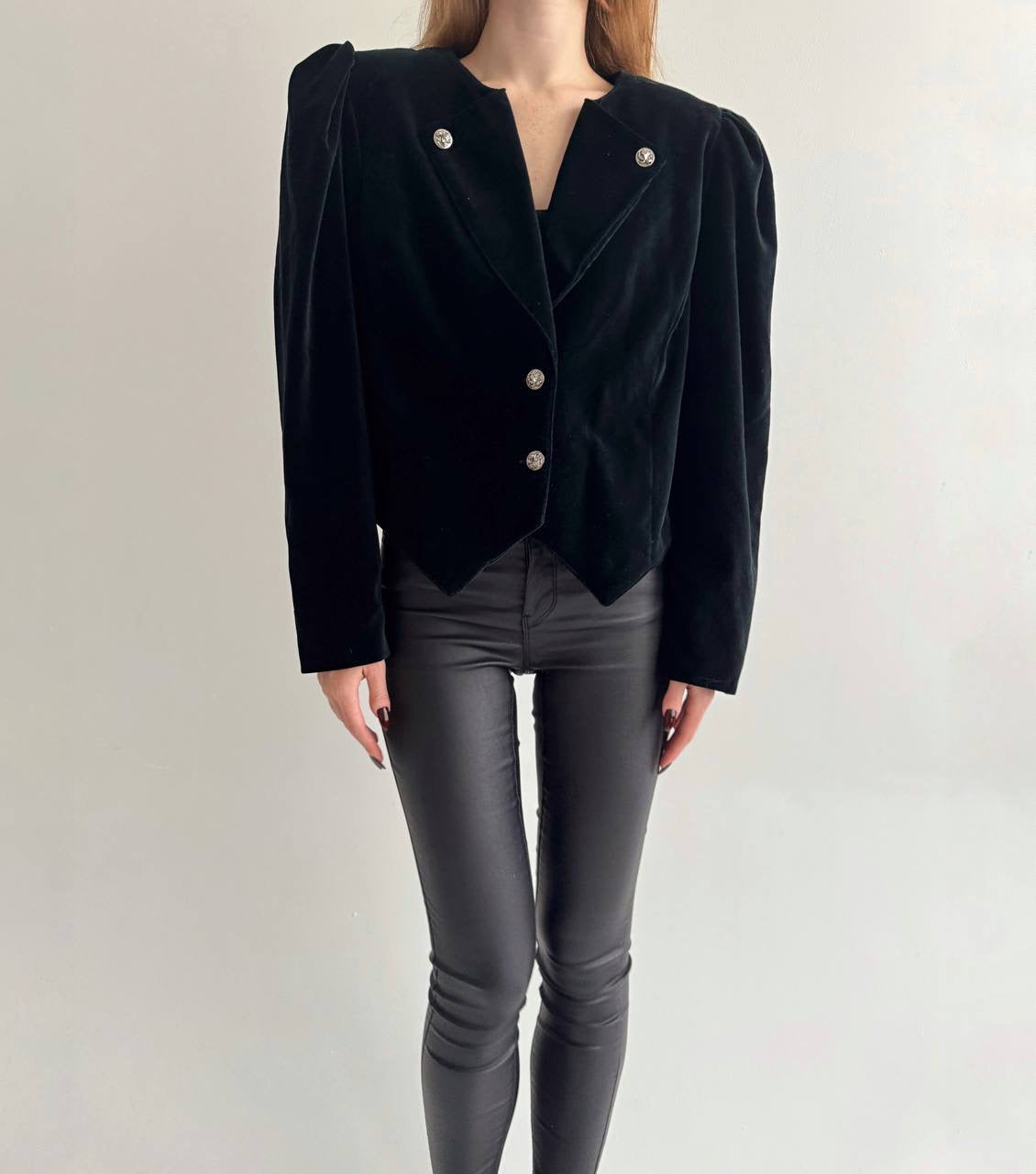 Vintage 100% cotton velvet blazer