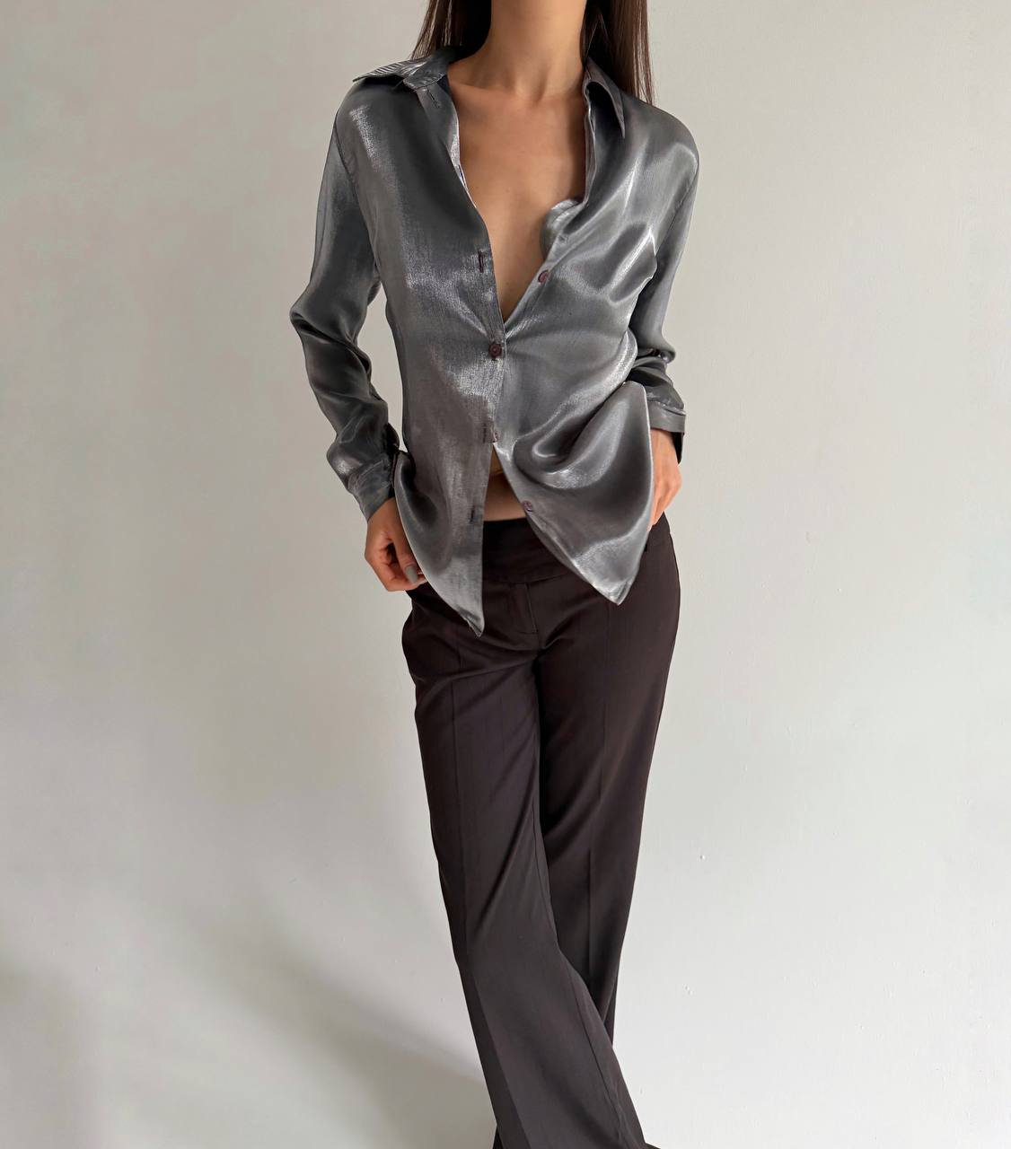 Vintage viscose metallic blouse