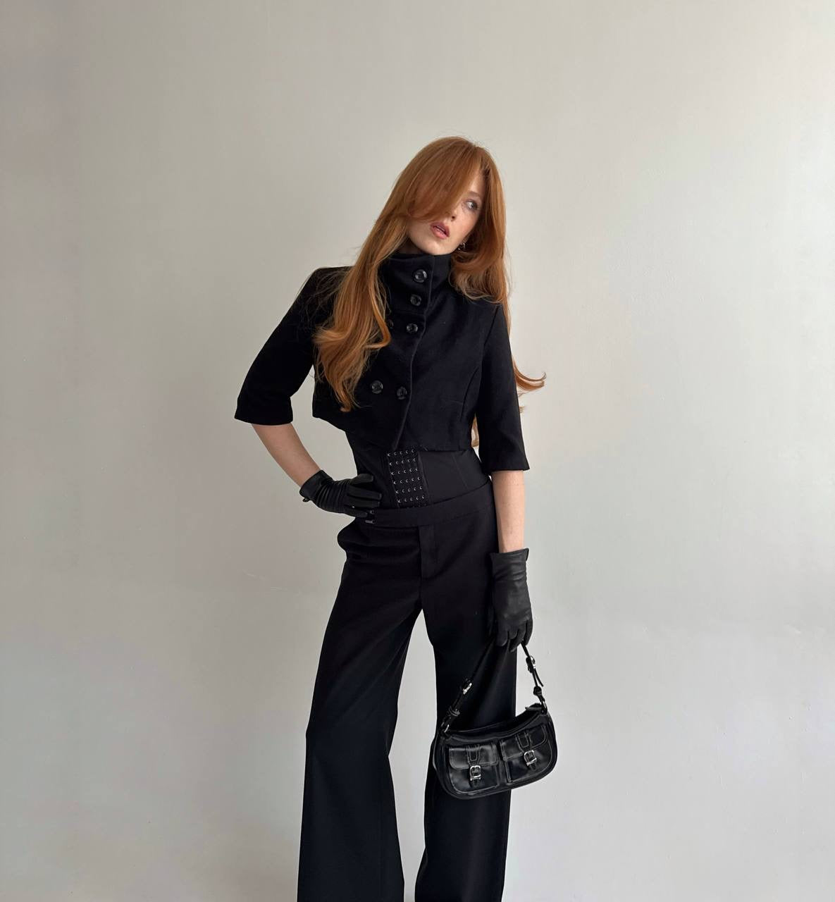 Vintage 50% viscose button up bolero