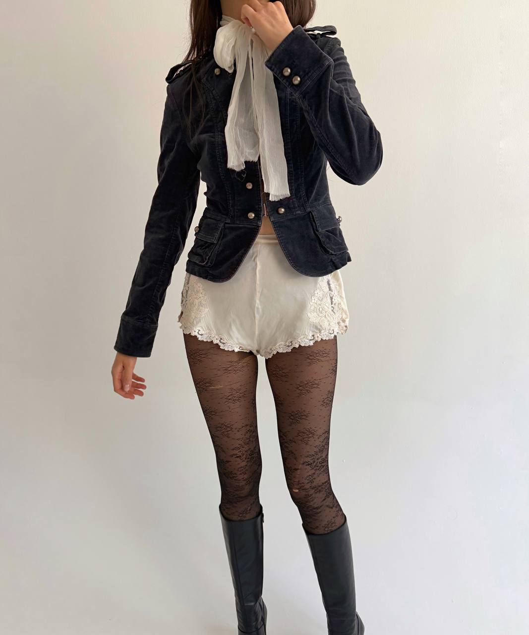 Vintage velvet cotton napoleon jacket