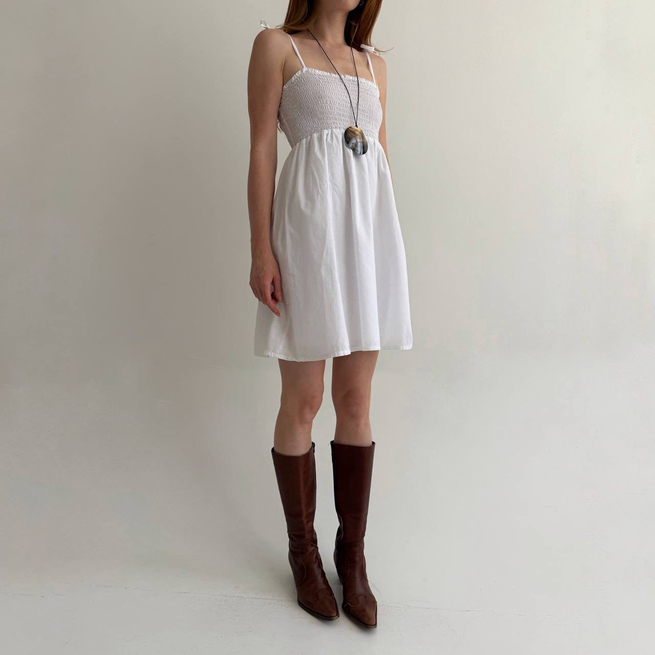 Y2K white sundress