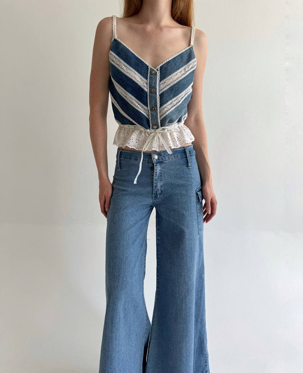 Vintage denim cami top
