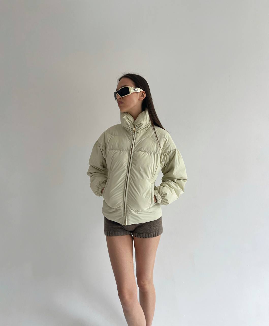 Blumarine beige puffer jacket