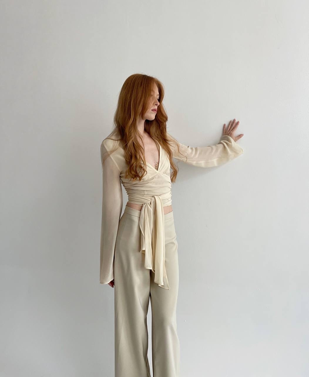 Vintage Plein Sud viscose wrap blouse