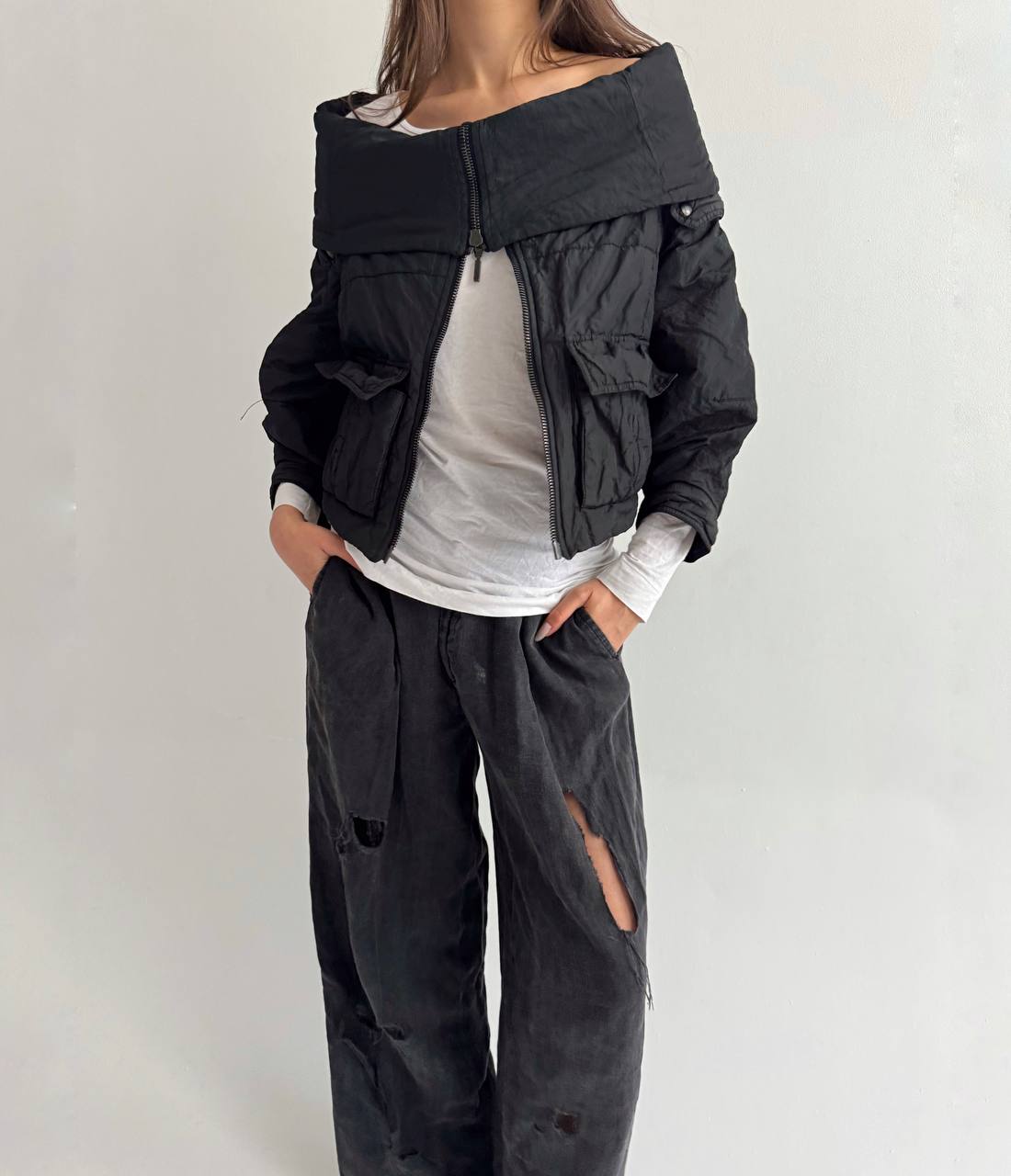 Vintage Plein Sud avant garde puffer