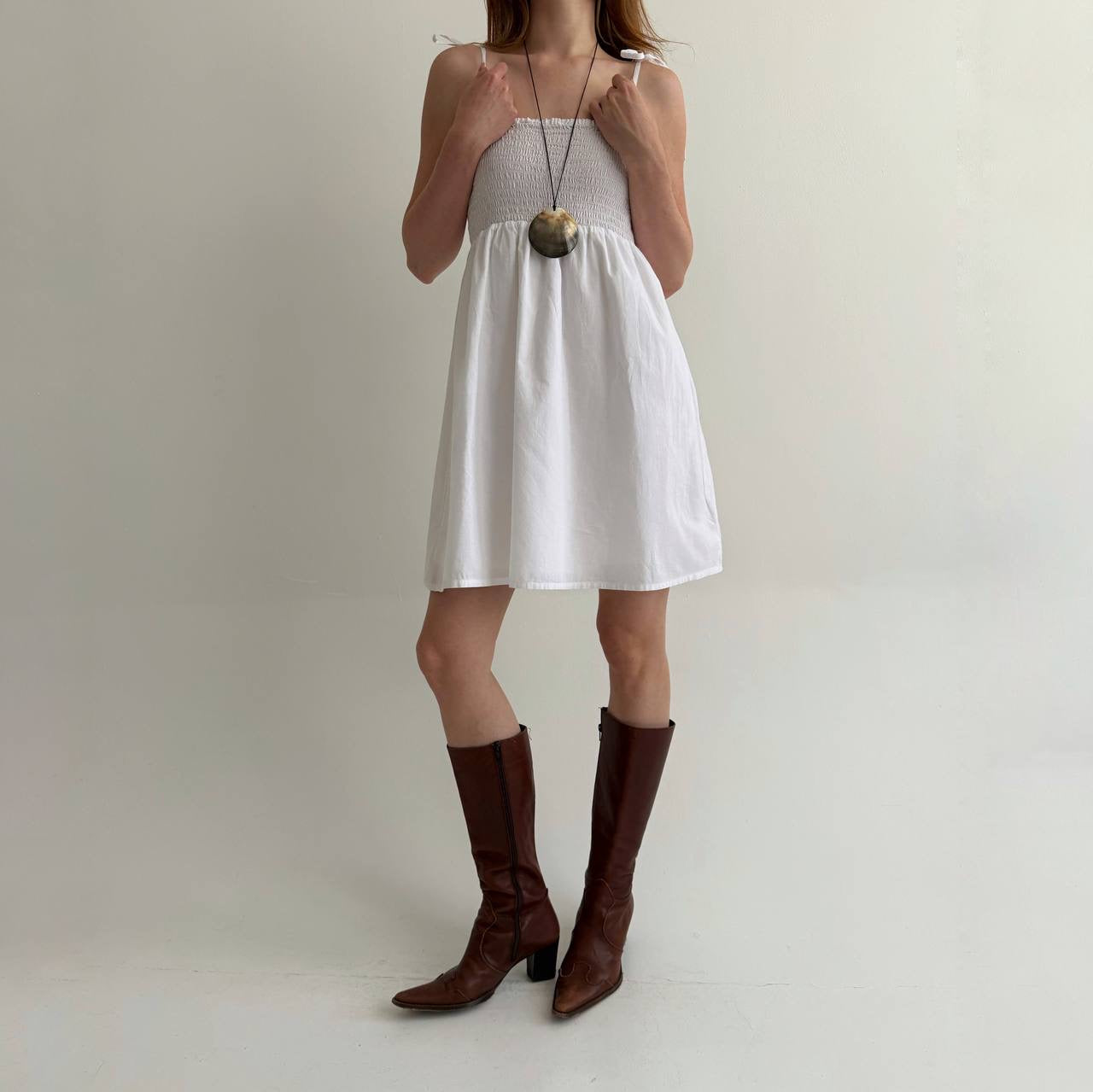 Y2K white sundress