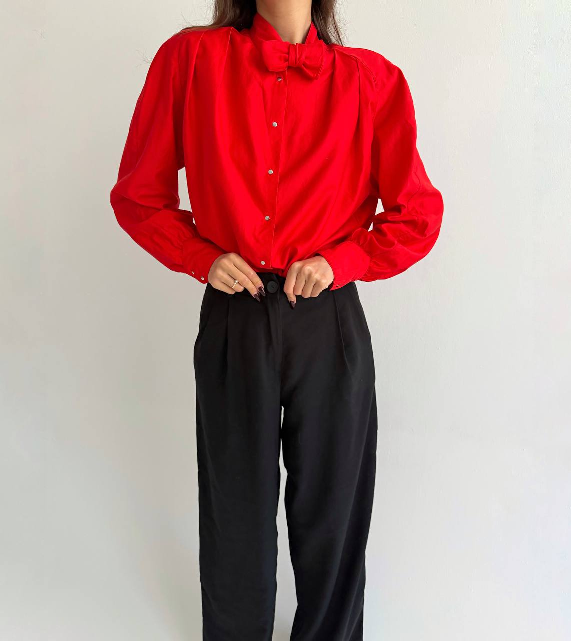 Vintage Thierry Mugler red blouse