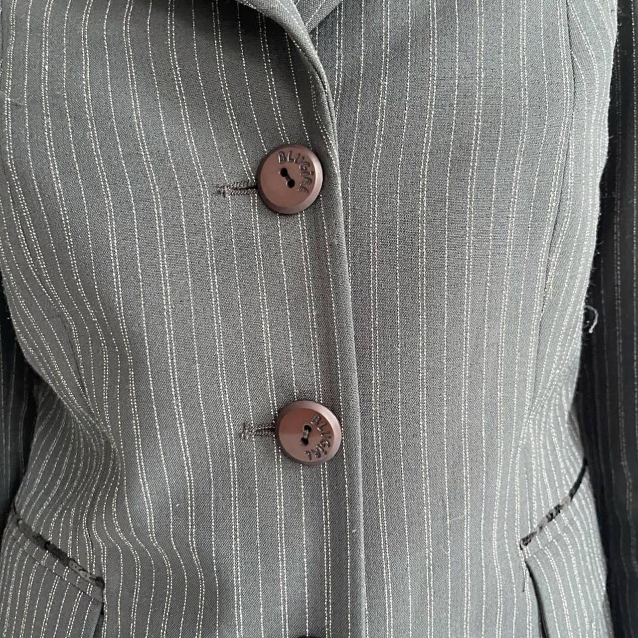 Vintage Blumarine grey striped 2 piece suit