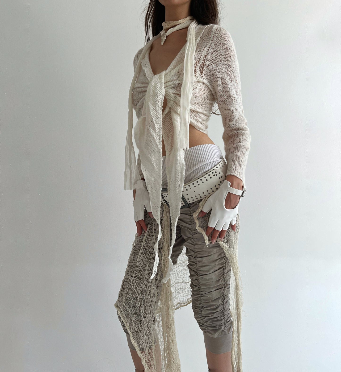 Vintage mohair blend wrap top