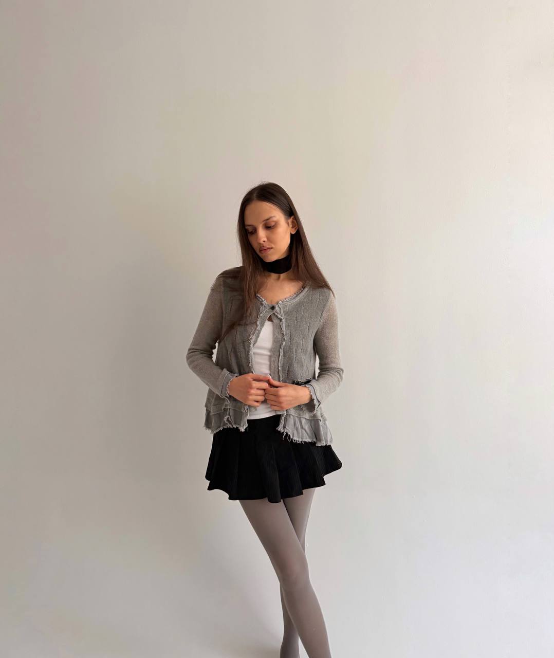 Vintage grey avant garde cardigan